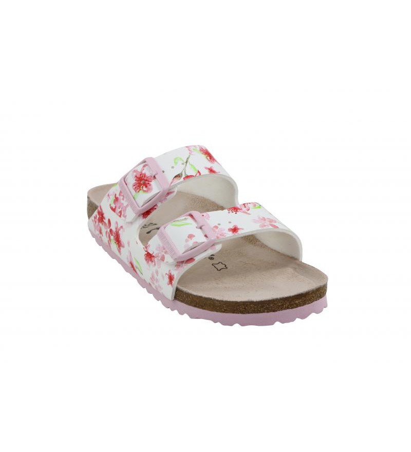 Birkenstock arizona blossom white slipper 1016441